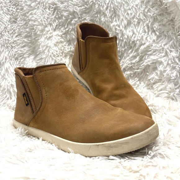 Teva Shoes - Teva Willow Chelsea 1018196 Women’s US 8.5 Brown Leather Ankle Boot Flat